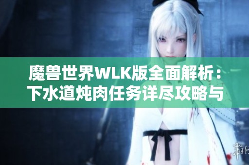 魔兽世界WLK版全面解析：下水道炖肉任务详尽攻略与流程揭示