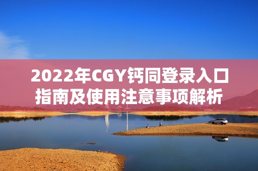 2022年CGY钙同登录入口指南及使用注意事项解析