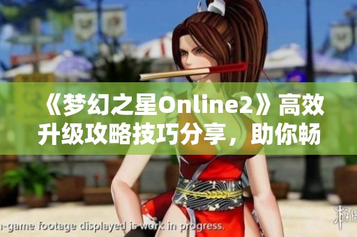 《梦幻之星Online2》高效升级攻略技巧分享，助你畅快练级