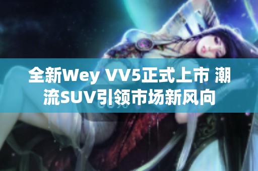 全新Wey VV5正式上市 潮流SUV引领市场新风向