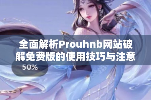 全面解析Prouhnb网站破解免费版的使用技巧与注意事项