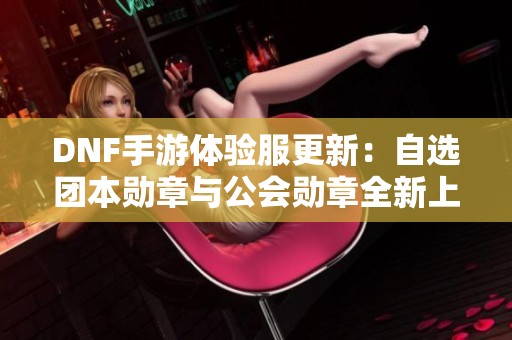 DNF手游体验服更新：自选团本勋章与公会勋章全新上线