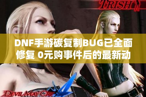 DNF手游碳复制BUG已全面修复 0元购事件后的最新动态解析