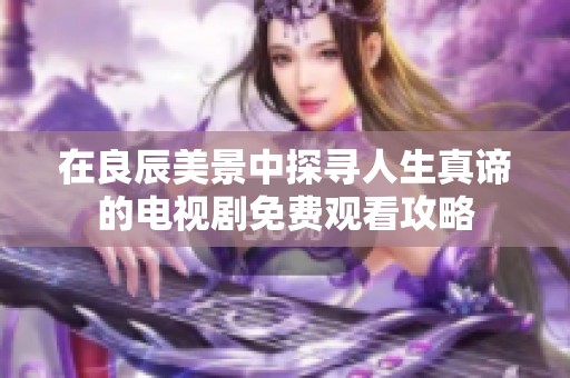 在良辰美景中探寻人生真谛的电视剧免费观看攻略