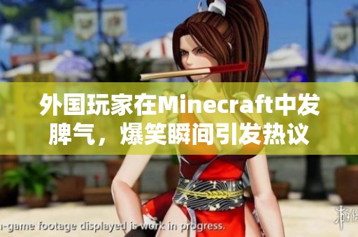 外国玩家在Minecraft中发脾气，爆笑瞬间引发热议