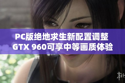 PC版绝地求生新配置调整 GTX 960可享中等画质体验