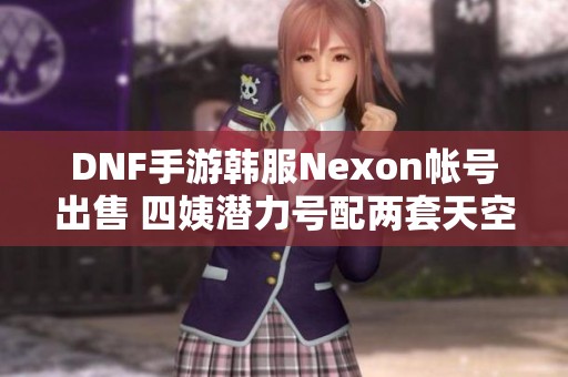 DNF手游韩服Nexon帐号出售 四姨潜力号配两套天空装备