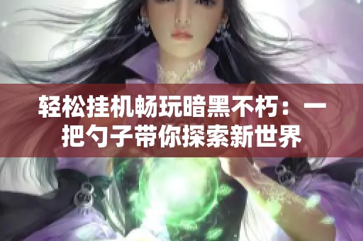 轻松挂机畅玩暗黑不朽：一把勺子带你探索新世界