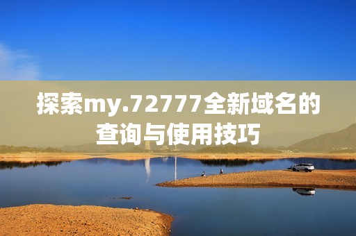 探索my.72777全新域名的查询与使用技巧