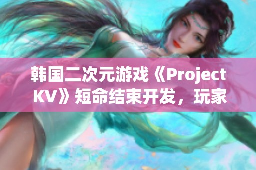 韩国二次元游戏《Project KV》短命结束开发，玩家感叹惋惜