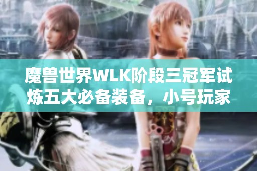 魔兽世界WLK阶段三冠军试炼五大必备装备，小号玩家必去提升实力