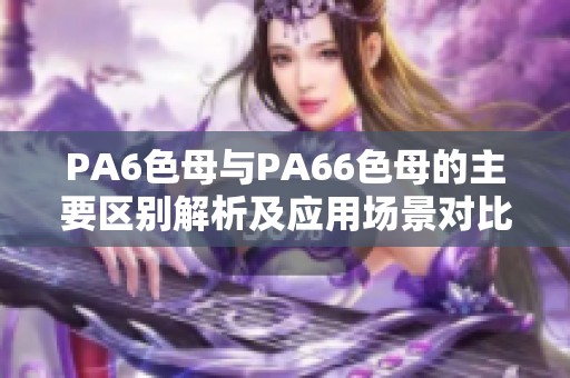 PA6色母与PA66色母的主要区别解析及应用场景对比