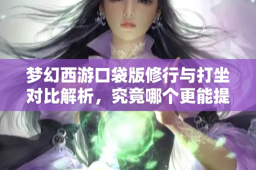 梦幻西游口袋版修行与打坐对比解析，究竟哪个更能提升修为