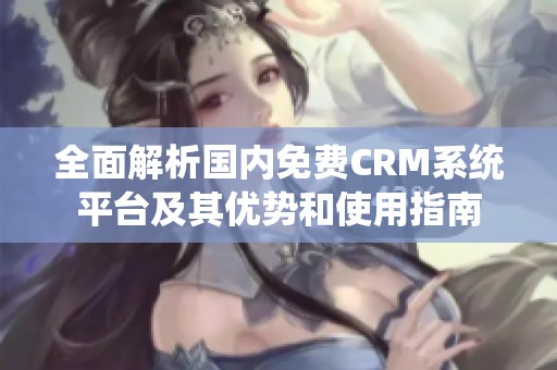 全面解析国内免费CRM系统平台及其优势和使用指南