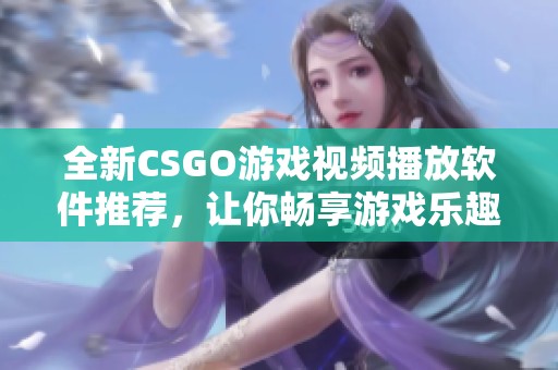 全新CSGO游戏视频播放软件推荐，让你畅享游戏乐趣