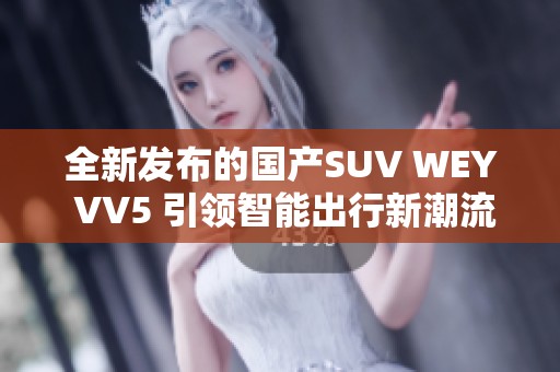 全新发布的国产SUV WEY VV5 引领智能出行新潮流