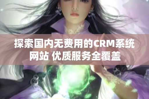 探索国内无费用的CRM系统网站 优质服务全覆盖