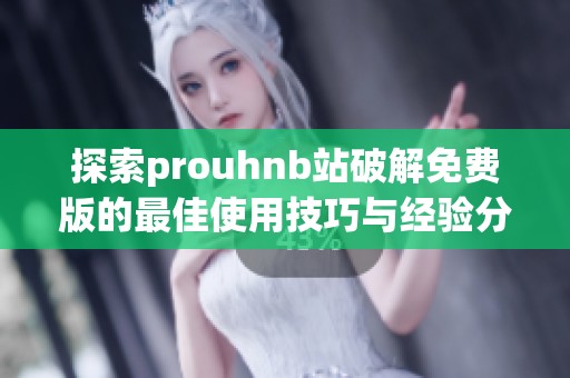 探索prouhnb站破解免费版的最佳使用技巧与经验分享