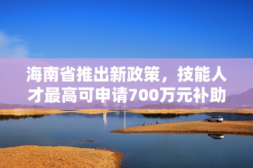 海南省推出新政策，技能人才最高可申请700万元补助